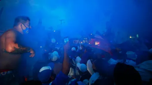 Afición de Cruz Azul en la previa del Clásico Joven