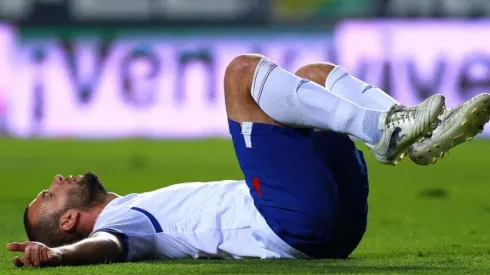 Emanuel Villa en un partido con Cruz Azul