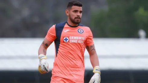 Gudiño en un partido de Cruz Azul