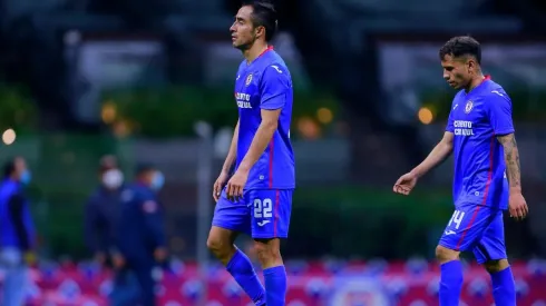 Los jugadores de Cruz Azul al finalizar el partido ante el Puebla