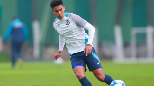 Pol Fernández en un entrenamiento con Cruz Azul