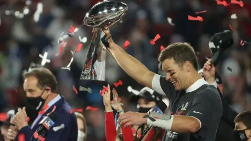 Tom Brady festejando un nuevo Supertazón