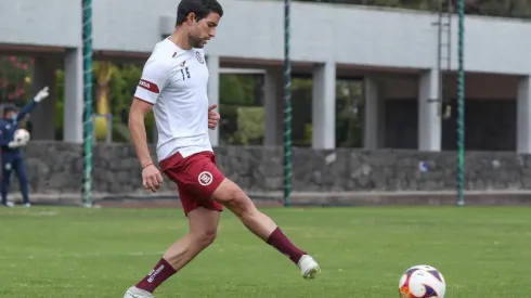 Ignacio Rivero en el entrenamiento de este martes