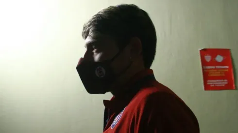 Alexis Gutiérrez en su llegada a una concentración