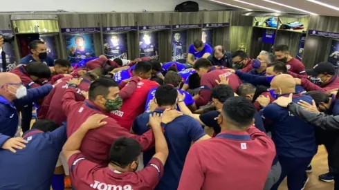 Plantel de Cruz Azul en la previa de un partido