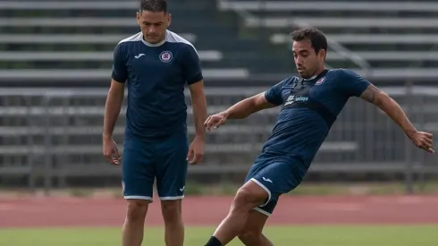 Adrián Aldrete y Pablo Aguilar en un entrenamiento