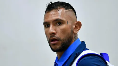 Walter Montoya en una concentración con Cruz Azul