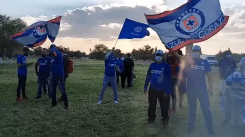 La afición de Cruz Azul se reunió en Ciudad Juárez.