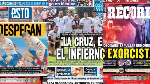 Cruz Azul se tomó las portadas de hoy.