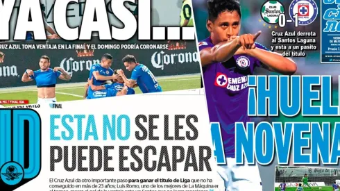 El triunfo de Cruz Azul en la Final de Ida acaparó las portadas de los periódicos en México.