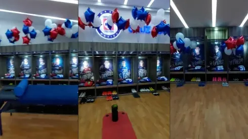El vestidor de Cruz Azul esta noche.