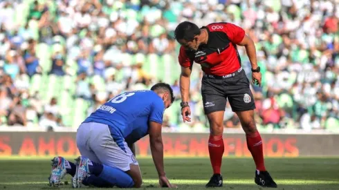 Lucas Passerini en el primer tiempo del encuentro
