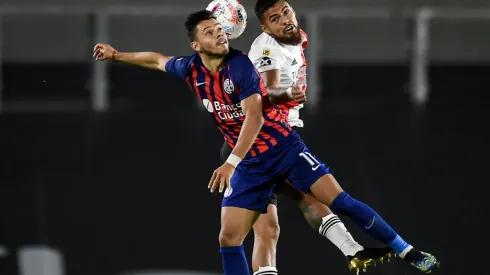 Romero en acción con su exequipo, el San Lorenzo.