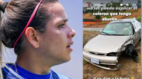 Así quedó el auto de Mich.