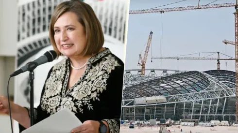 La senadora prometió un nuevo estadio para Cruz Azul