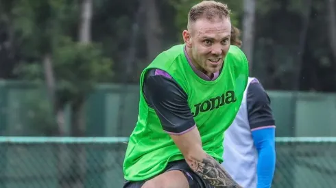 Carlos Rotondi en un entrenamiento con Cruz Azul