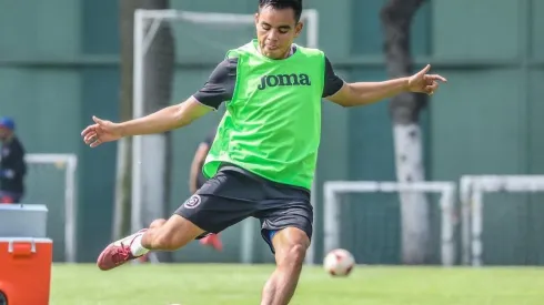 Charly Rodríguez en el entrenamiento cementero.