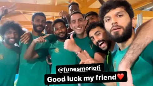 Ramiro Funes Mori ya se despidió de sus compañeros del Al-Nassr.