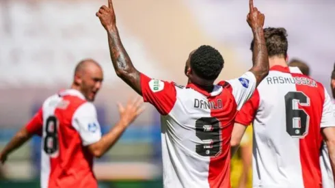 La celebración de equipo neerlandés.