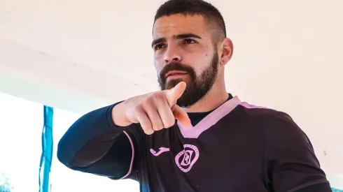 Andrés Gudiño en el entrenamiento de este jueves