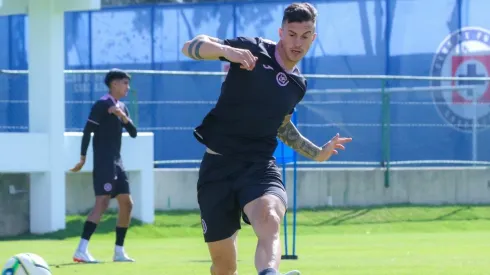 Augusto Lotti en un entrenamiento de Cruz Azul