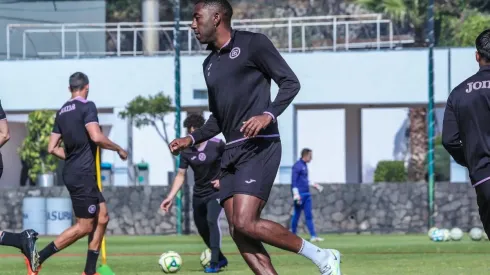 Gonzalo Carneiro en un entrenamiento del club