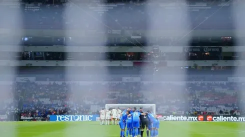 Cruz Azul en un partido ante Pumas
