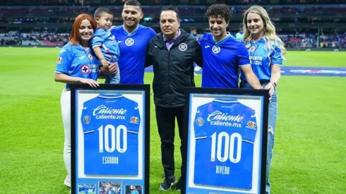 Rivero y Escobar antes del pitazo inicial