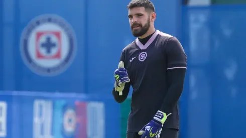 Andrés Guiño en el entrenamiento de este jueves