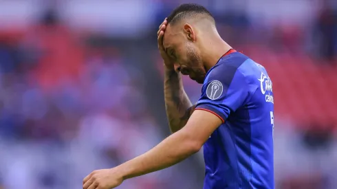 Moisés Vieira no ha entrenado al parejo en Cruz Azul reacts during the 2nd round match between Cruz Azul.
