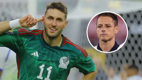 Santi Giménez "revive" a Chicharito.