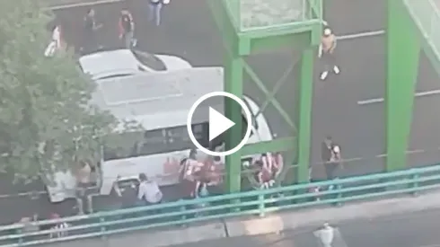 La violencia se presentó en los alrededores del Estadio Azteca.