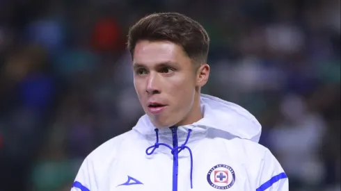 LEON, MEXICO - FEBRERO 21: Rodrigo Huescas del Cruz Azul durante el partido de la jornada 9 del Torneo Clausura 2024 de la Liga BBVA MX en el Estadio Nou Camp el 21 de Febrero de 2024 en Leon, Mexico. (Foto: Luis Cano/JAM MEDIA)