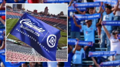 Cruz Azul prepara mosaico en el Estadio Azul.