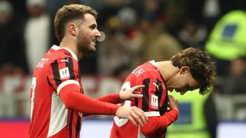 El delantero mexicano con el AC Milan.