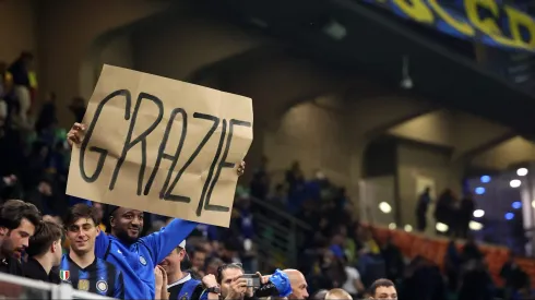 Un aficionado cementero estuvo con los del Inter de Milan.