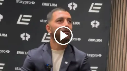 La reacción de Erik Lira al ver la playera de América.