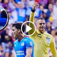 La expulsión de Lorenzo Faravelli tras ingresar desde la banca de Cruz Azul vs. Pumas