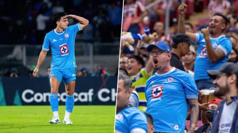 La afición de Cruz Azul apuntó a Lorenzo Faravelli por su acción contra Pumas.
