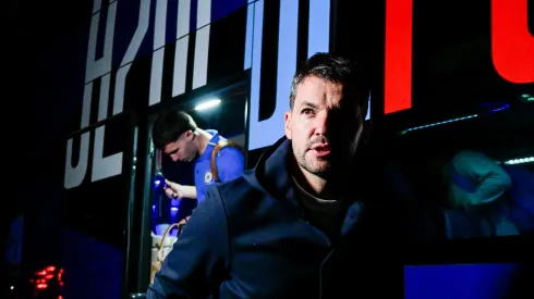 Ciudad de México, 25 de octubre de 2025. Nicolás Larcamón, director técnico, durante el partido correspondiente a la jornada 15 del torneo Apertura 2025 de la Liga BBVA MX, entre la Máquina Celeste del Cruz Azul y los Rayados del Monterrey, realizado en el estadio Olímpico Universitario. Foto: Imago7/ Alexis Chavez