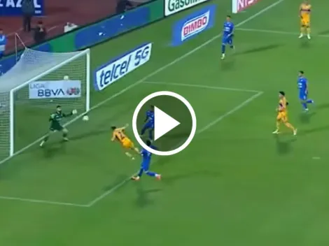 Atajadón de Gudiño a Correa salva a La Máquina