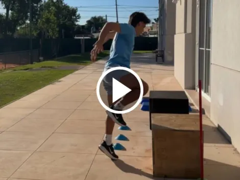 Quiere ganarse la titularidad: así es el entrenamiento de Luka Romero