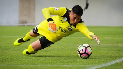 Brayan Cortés atajando ante Ñublense por Copa Chile.