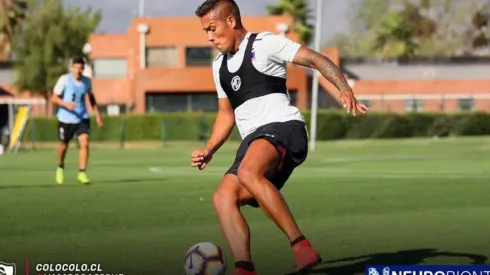 Javier Parraguez entrenando en el Monumental