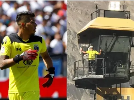 Papá de Cortés escucha los partidos de Colo Colo arriba de la máquina