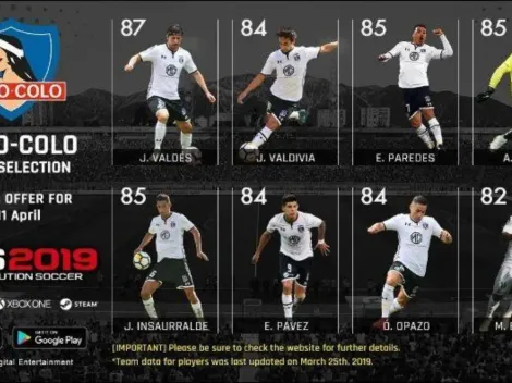PES 2019: Jugadores de Colo Colo se pueden adquirir con altas valoraciones