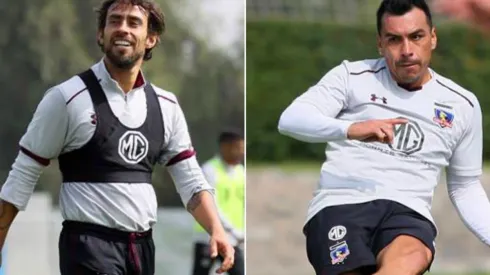 Valdivia y Paredes en la práctica de hoy.