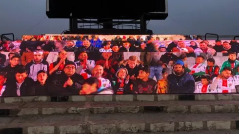 Los hinchas de Palestina "presentes" en el Monumental.