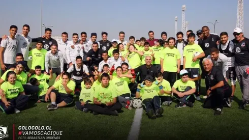 Colo Colo compartió entrenamiento con niños y niñas con síndrome de Down