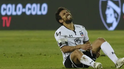 Valdivia al momento de lesionarse ante Audax.